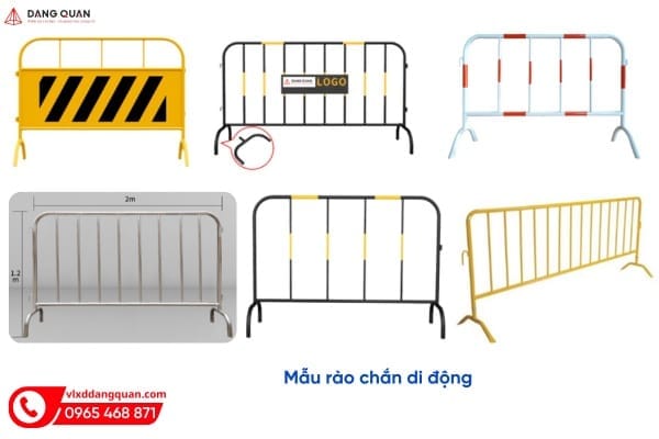 Mẫu hàng rào chắn di động ưu chuộng