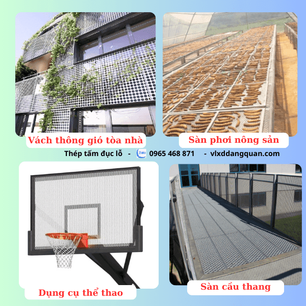 Thép tấm đục lỗ dùng làm gì