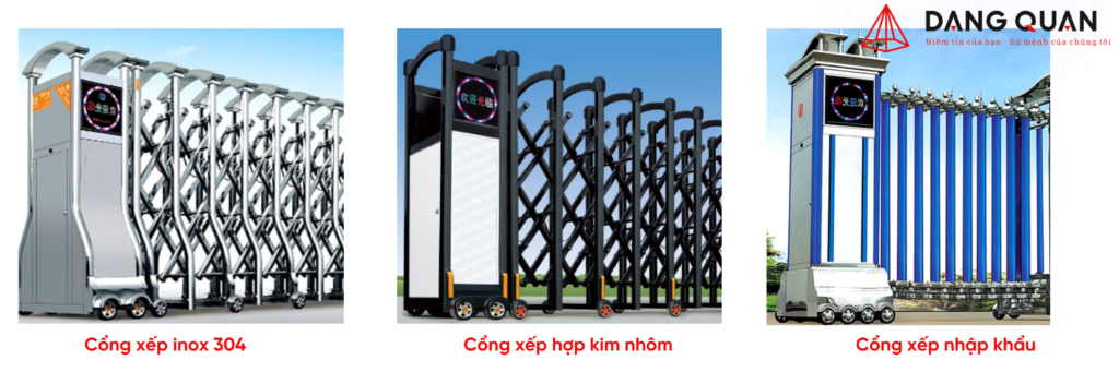 Cổng xếp inox 3 Các mẫu cửa cổng xếp inox