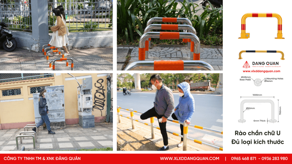 Rào chắn chữ U giúp cho công viên hay khu vực công cụ thẩm mỹ và sang trọng, vẫn đảm bảo ngăn chặn xâm nhập