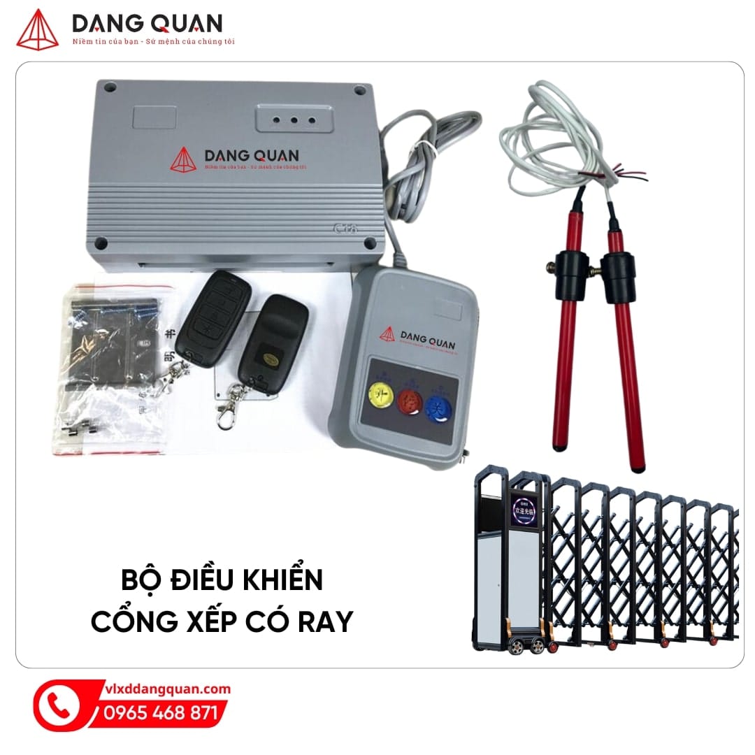 bộ điều khiển cổng xếp có ray