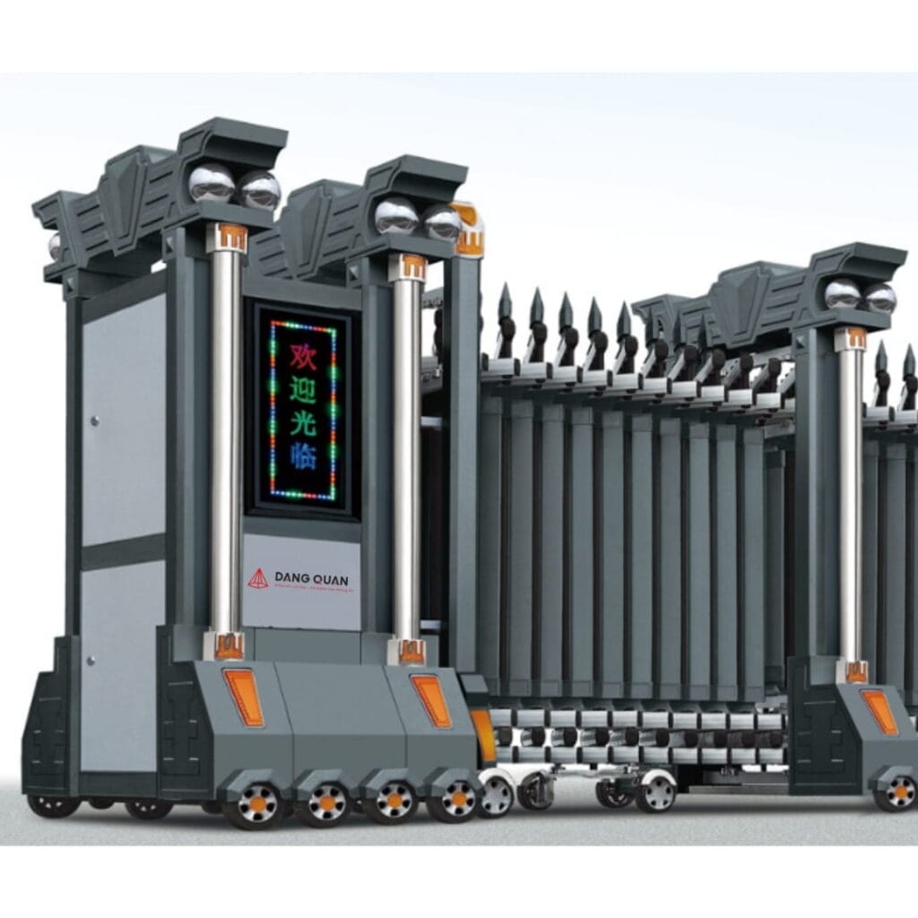 cổng xếp hợp kim nhôm dq20