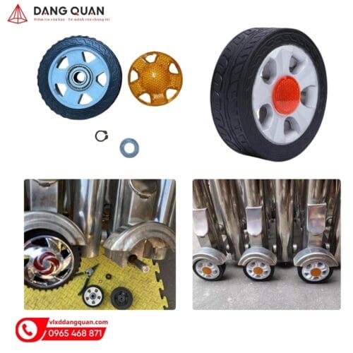 bánh xe thân cổng xếp tự động