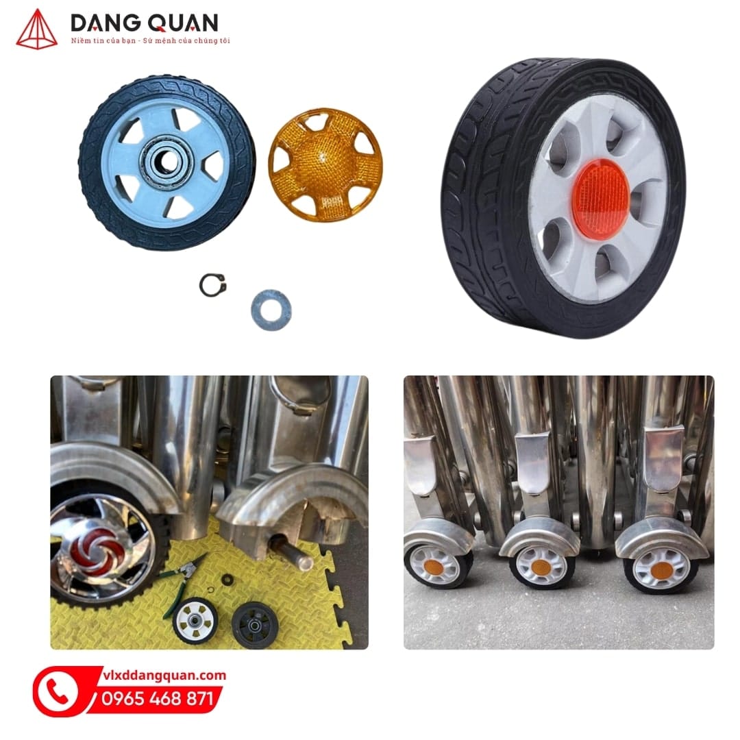 bánh xe thân cổng xếp tự động