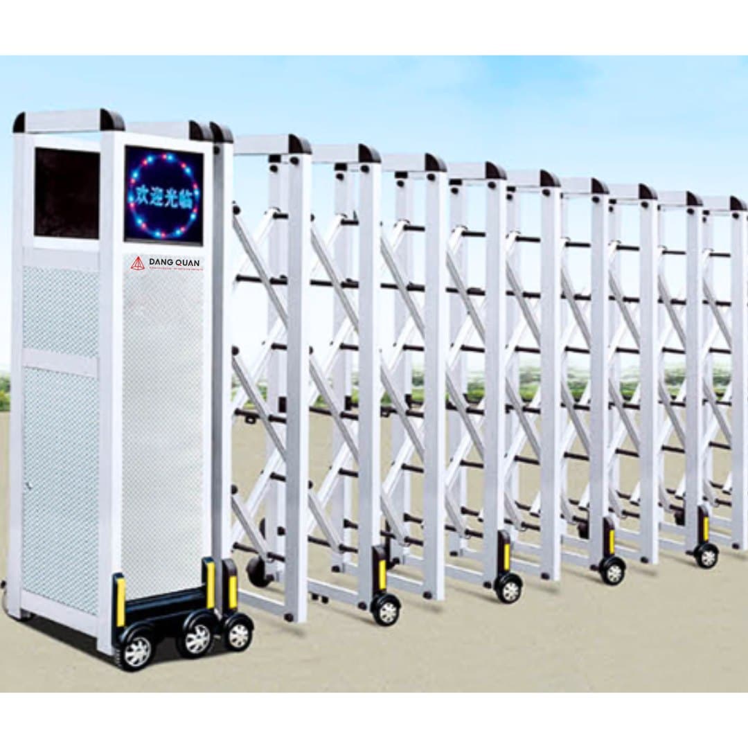 mẫu cổng xếp hợp kim nhôm DQ22