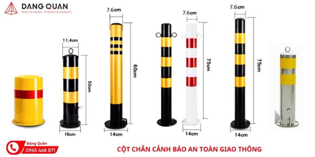 Mẫu cọc tiêu ống thép cảnh báo an toàn giao thông