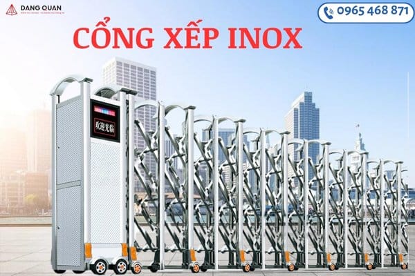 Lắp đặt cổng xếp inox tại Bình Dương