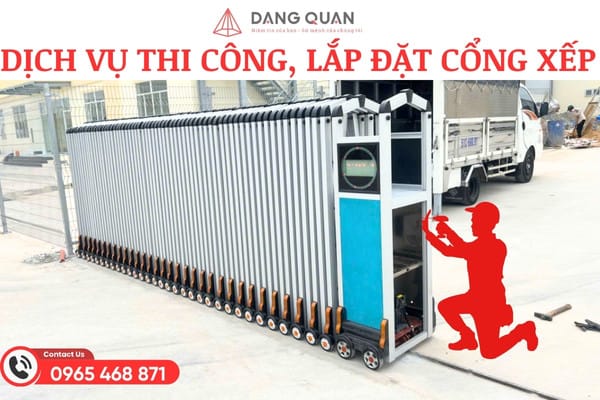 Dịch vụ lắp đặt cổng xếp tại Hà Nội