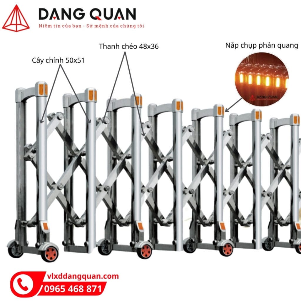 Báo giá cổng xếp inox kéo tay DQ29