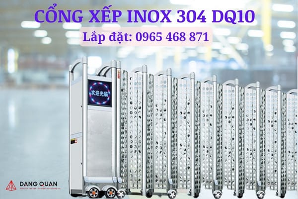Lắp đặt cổng xếp DQ10 tại Long An