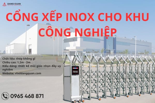 Lắp đặt cổng xếp inox tại Tây Ninh
