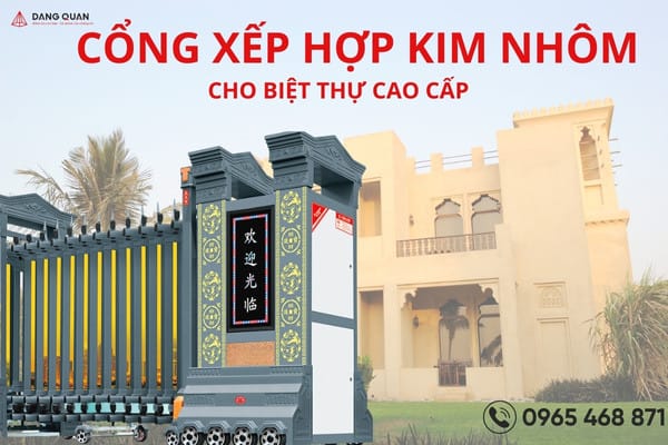 Lắp đặt cổng xếp nhôm tại Tây Ninh