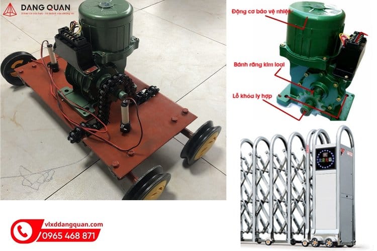 Motor cổng xếp