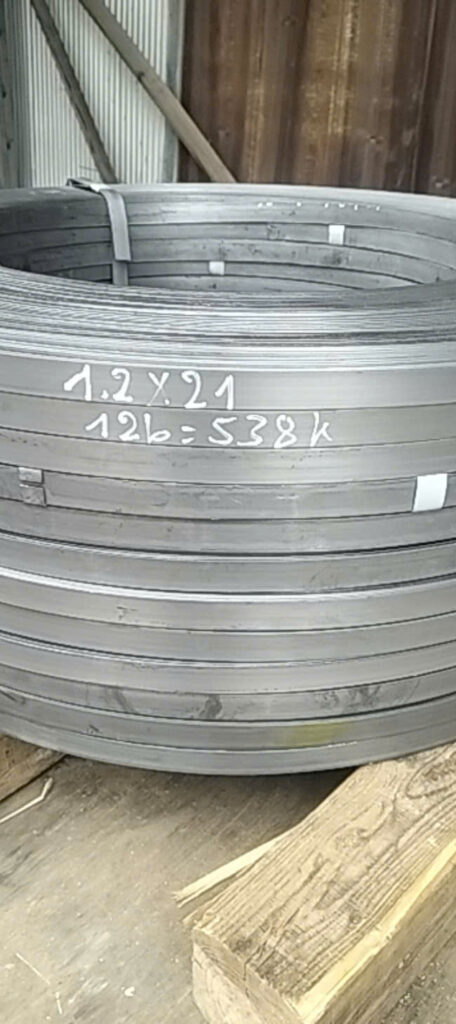 Băng thép nhũ xám dày 1.2li đường kính 21mm