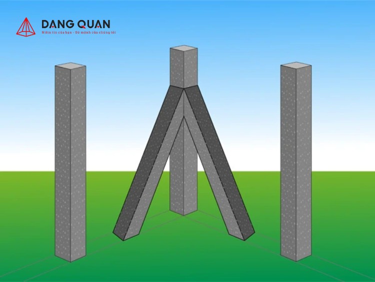 Bước 5: Lắp đặt trụ hỗ trợ góc