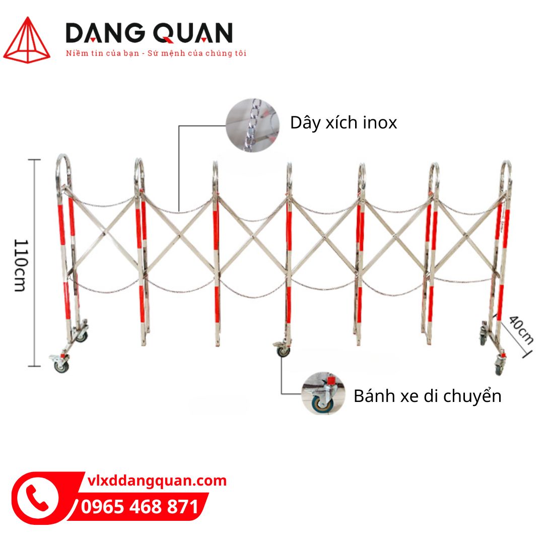 mẫu hàng rào xếp kéo tay inox đăng quân