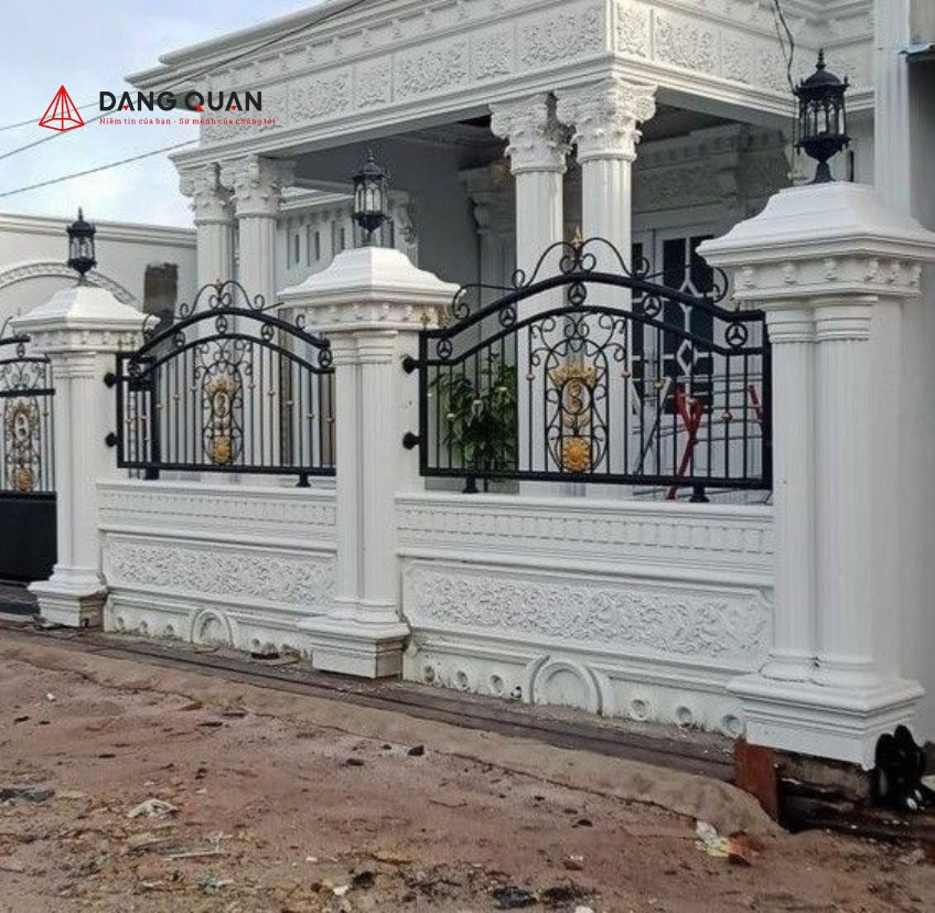 Mẫu phào chỉ hàng rào điêu khắc