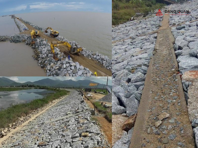 Hàng rào đá hộc giữ đất