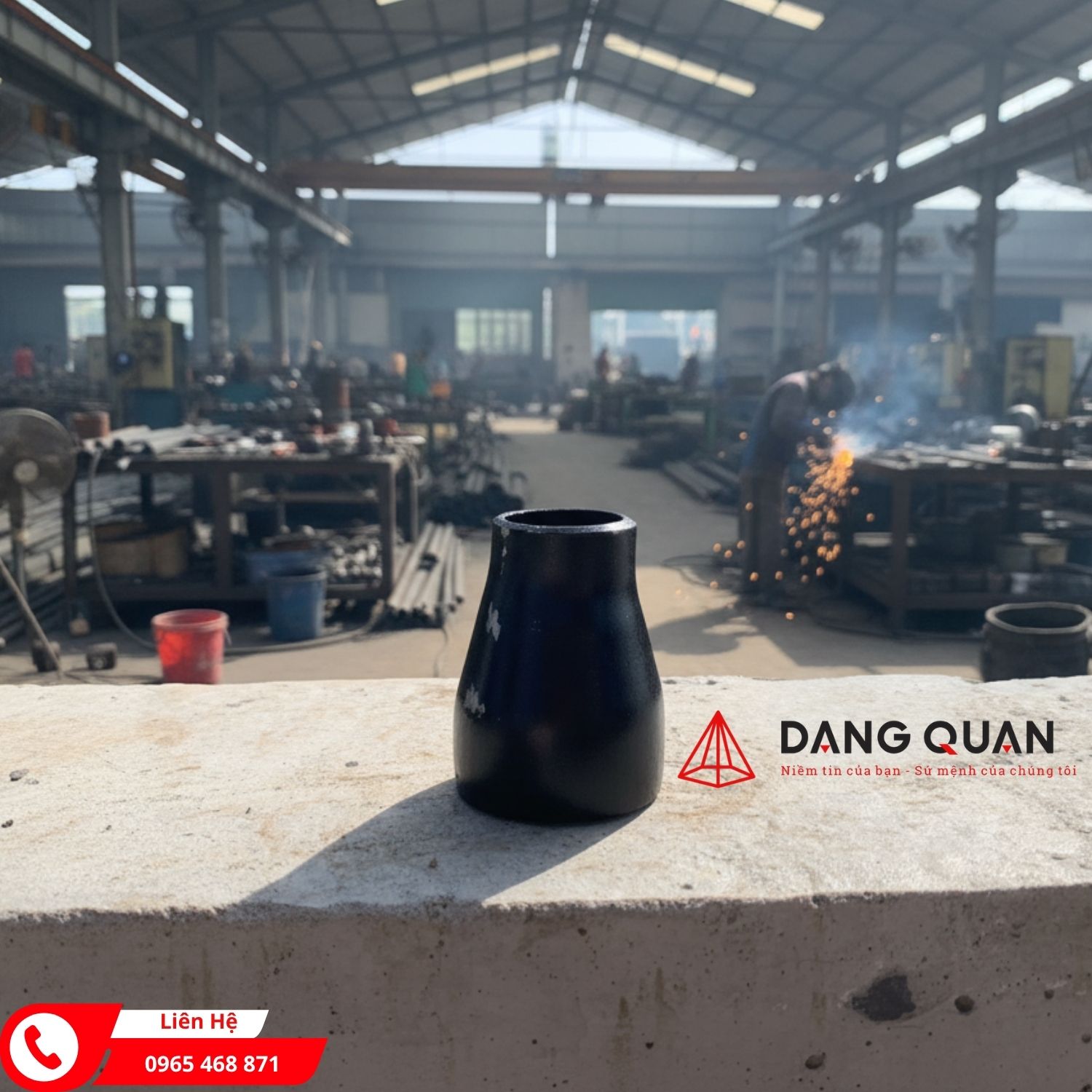 Côn thu hàn thép kết nối ống công nghiệp
