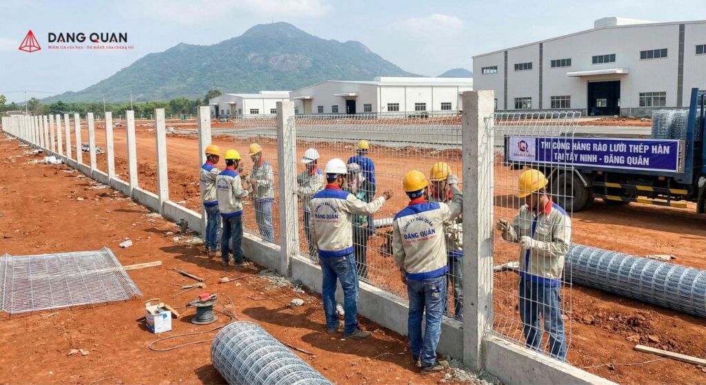 Thi công hàng rào lưới thép hàn chuyên nghiệp tại Tây Ninh