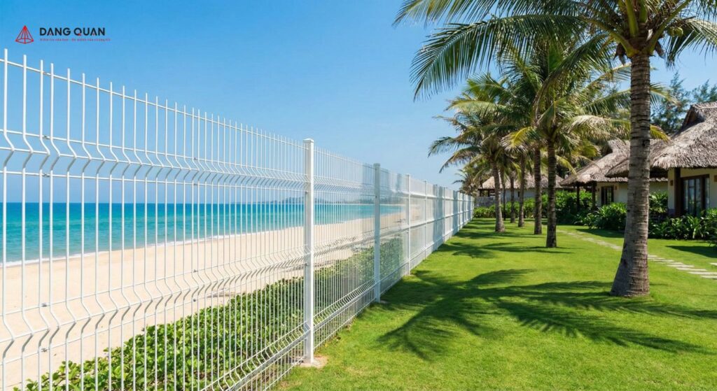 Hàng rào lưới thép hàn bảo vệ resort ven biển