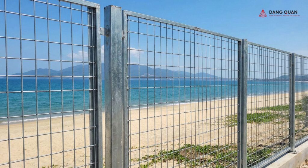 Hàng rào lưới thép hàn bền bỉ phù hợp thời tiết ven biển Khánh Hòa
