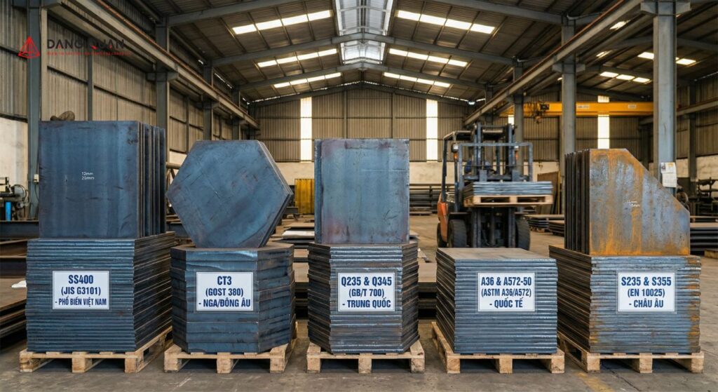Các loại mác thép được sử dụng để sản xuất bản mã
