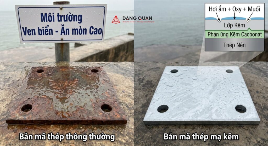 Bản mã được mạ kẽm chống ăn mòn tốt hơn