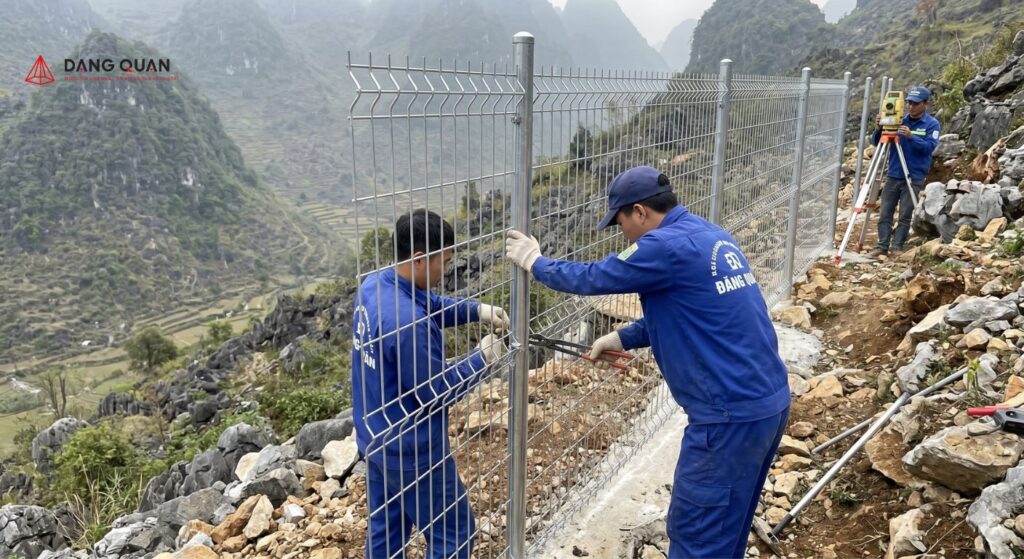 Đăng Quân thi công hàng rào lưới thép hàn tại Hà Giang