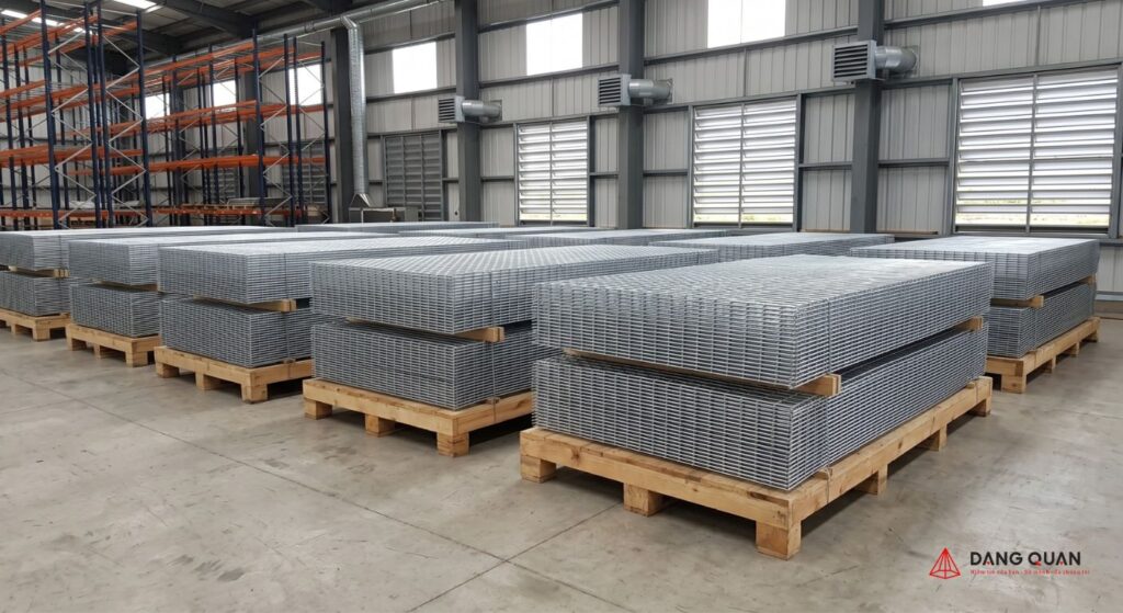 Giữ khoảng cách lưới thép hàn với mặt đất khoảng 15 - 20cm