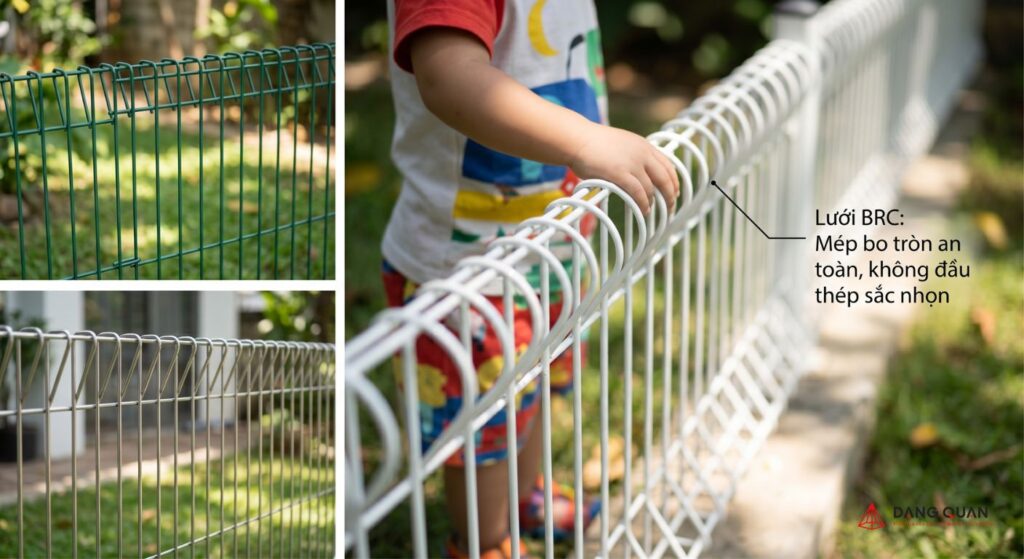 Nên chọn hàng rào lưới thép hàn công nghệ BRC để bảo vệ trẻ em
