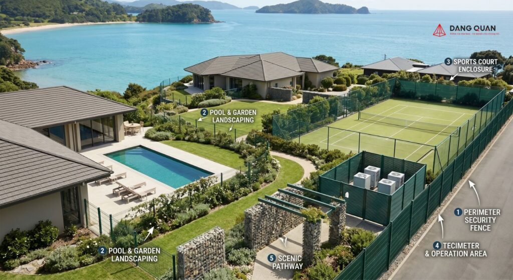 Ứng Dụng Hàng Rào Lưới Thép Hàn Trong Các Phân Khu Resort