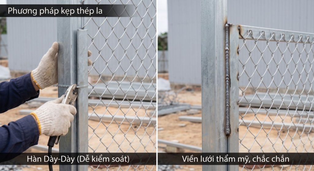 Phương pháp kẹp thanh la vô lưới B40