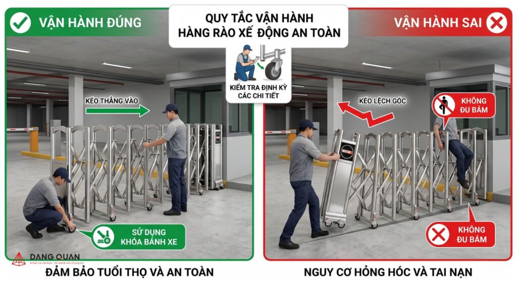 Quy tắc vận hành hàng rào xếp an toàn