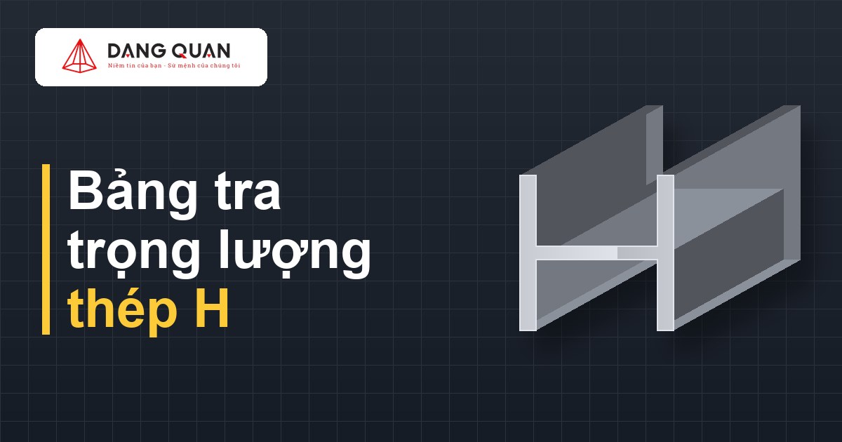 Bảng tra trọng lượng thép H
