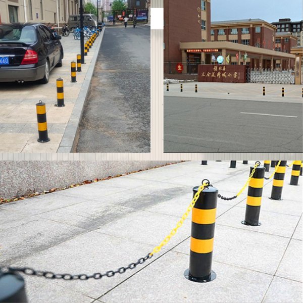 cột chắn bollard thép mạ kẽm trong khuôn viên