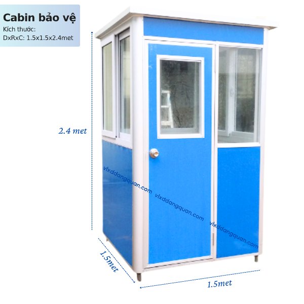 kích thước nhà bảo vệ 1.5met