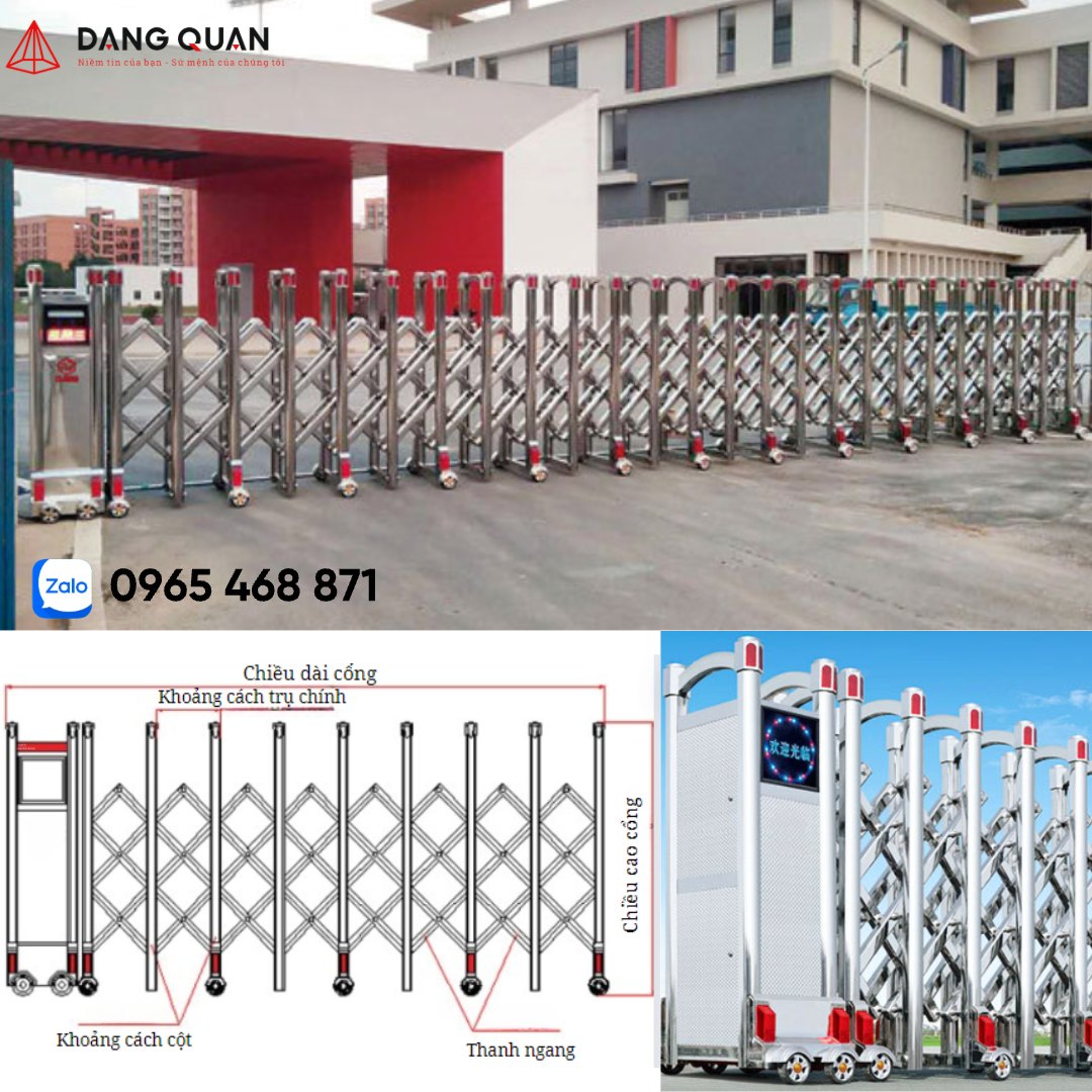 kích thước cổng xếp đăng quân